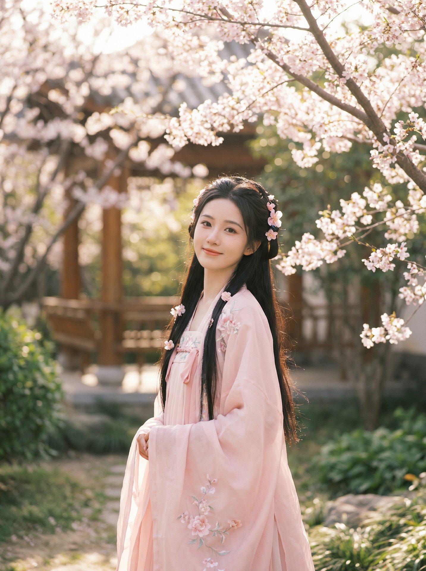 办公桌上视频-古风汉服美少女写真视频